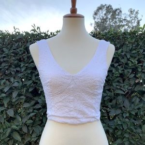 Embroidered crop top